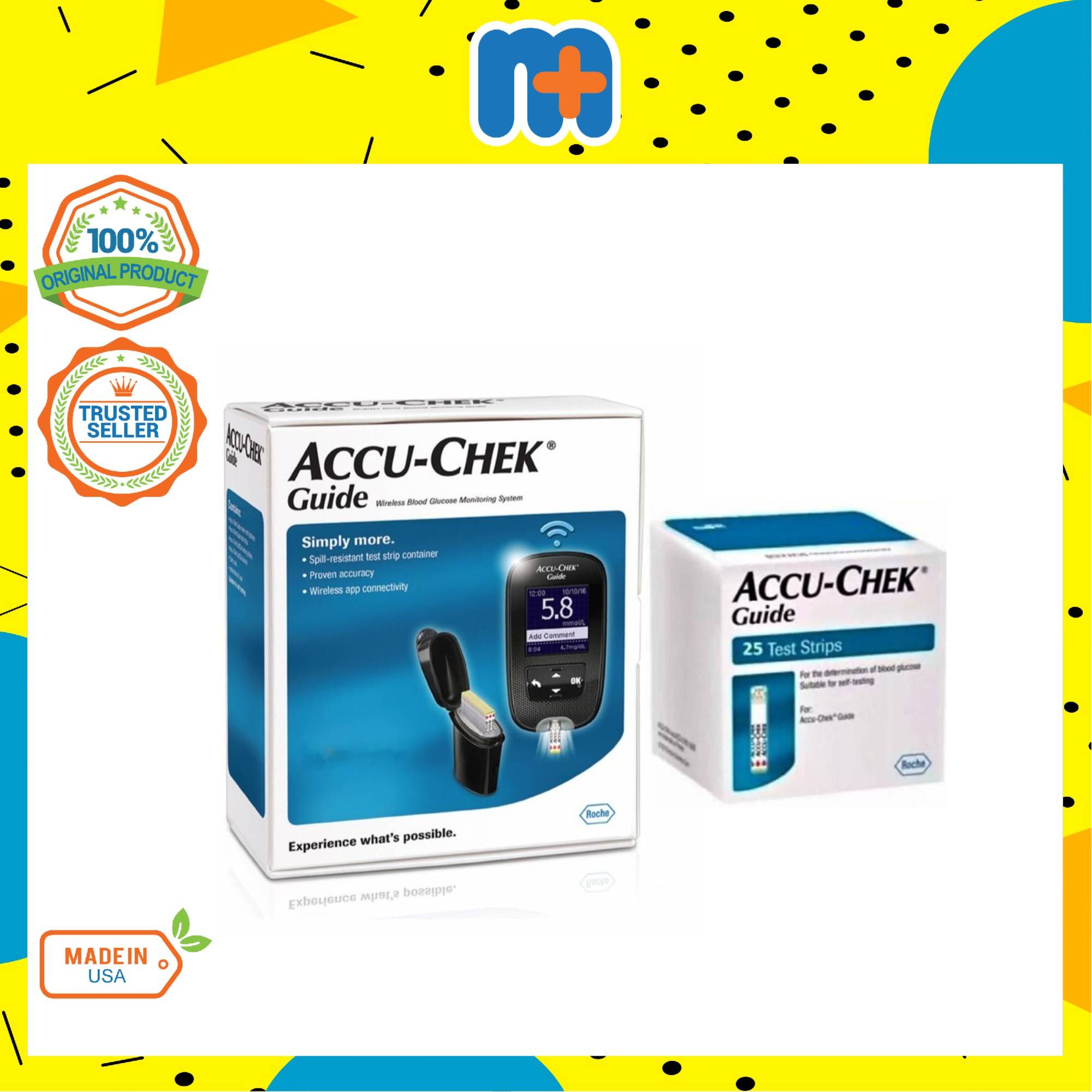 [MPLUS] ACCUCHEK Guide Me Meter + 25 Strips